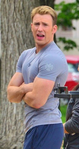 Chris Evans filming Captain America — The Winter Soldier in Washington, D.C., May 2013